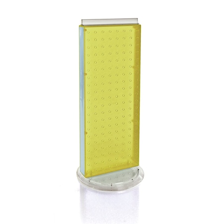 Azar Displays Revolving 8"W x 20.625"H Pegboard Counter Display 700508-YEL